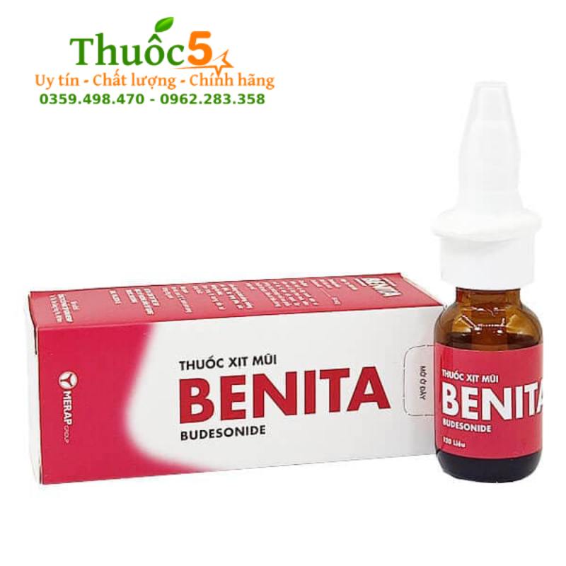 Thuốc xịt mũi Benita có thành phần chính là Budesonid