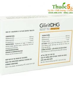 Glirit DHG 500/2.5 dễ gây một số tác dụng trên đường tiêu hóa