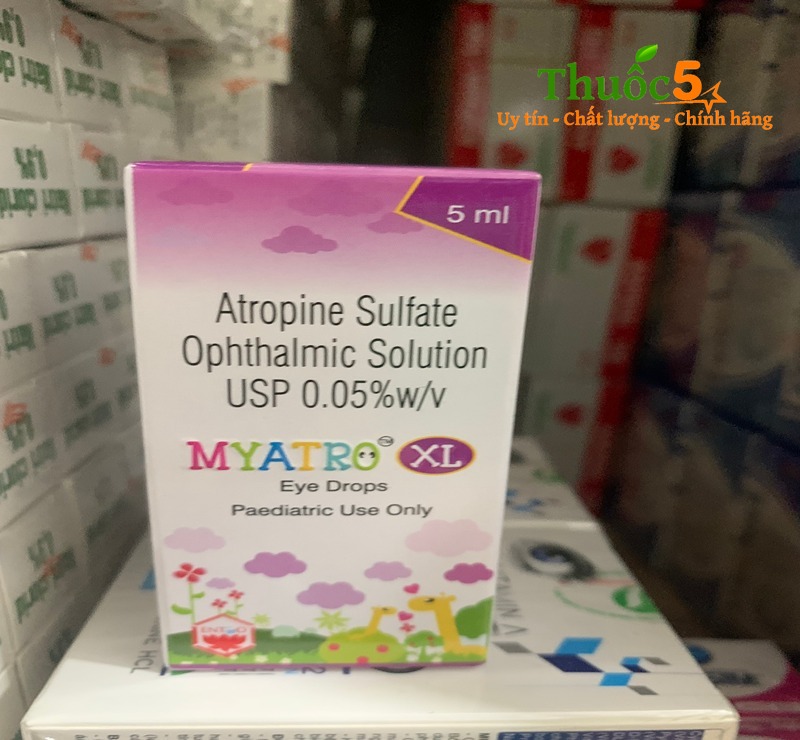 Myatro 0,05% lọ 5ml có chứa Atropine Sulfate