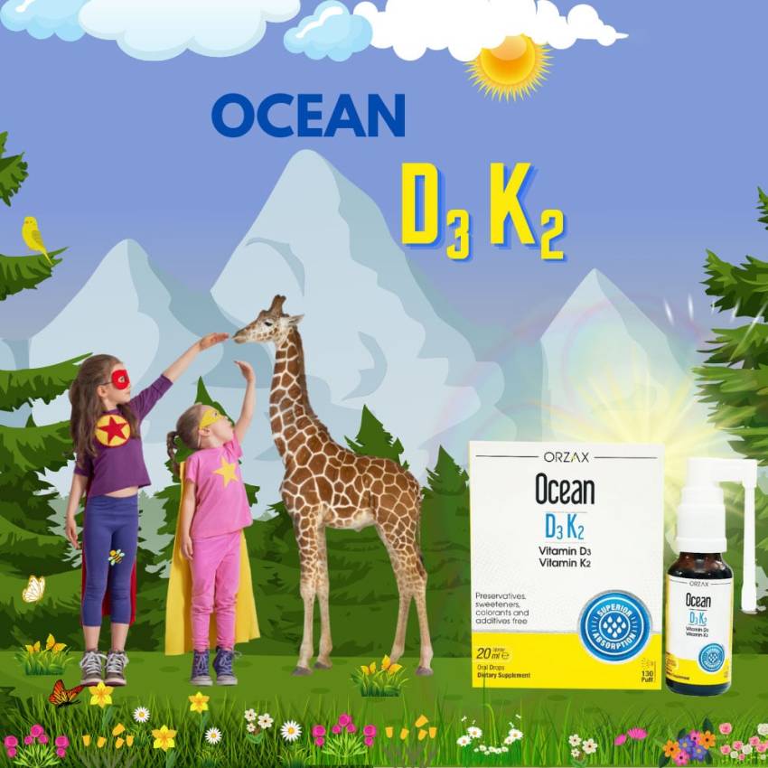 Sản phẩm Ocean D3K2 Orzax giúp trẻ hấp thu canxi tốt